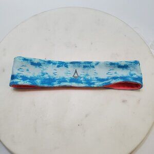 Ivivva Reversible Headband‎ Girls One Size  Pink Blue Tiedye Stretch Athletic